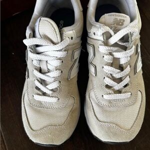 New Balance White Sneakers 574